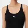 CAMISETA SIN MANGAS CON CANELAS Y BORDADO «MA» PARA MUJER