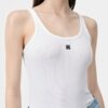 CAMISETA SIN MANGAS CON CANELAS Y BORDADO «MA» PARA MUJER