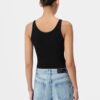 CAMISETA SIN MANGAS CON CANELAS Y BORDADO «MA» PARA MUJER