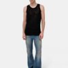 CAMISETA SIN MANGAS DE MALLA DE AMIRI