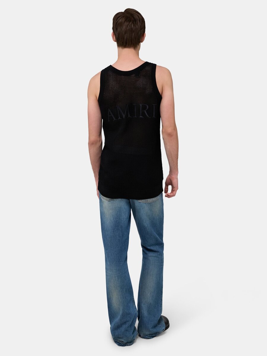 CAMISETA SIN MANGAS DE MALLA DE AMIRI
