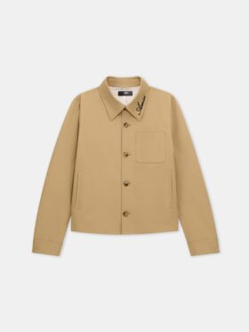CHAQUETA CAMISA CON CUELLO DE LETRAS