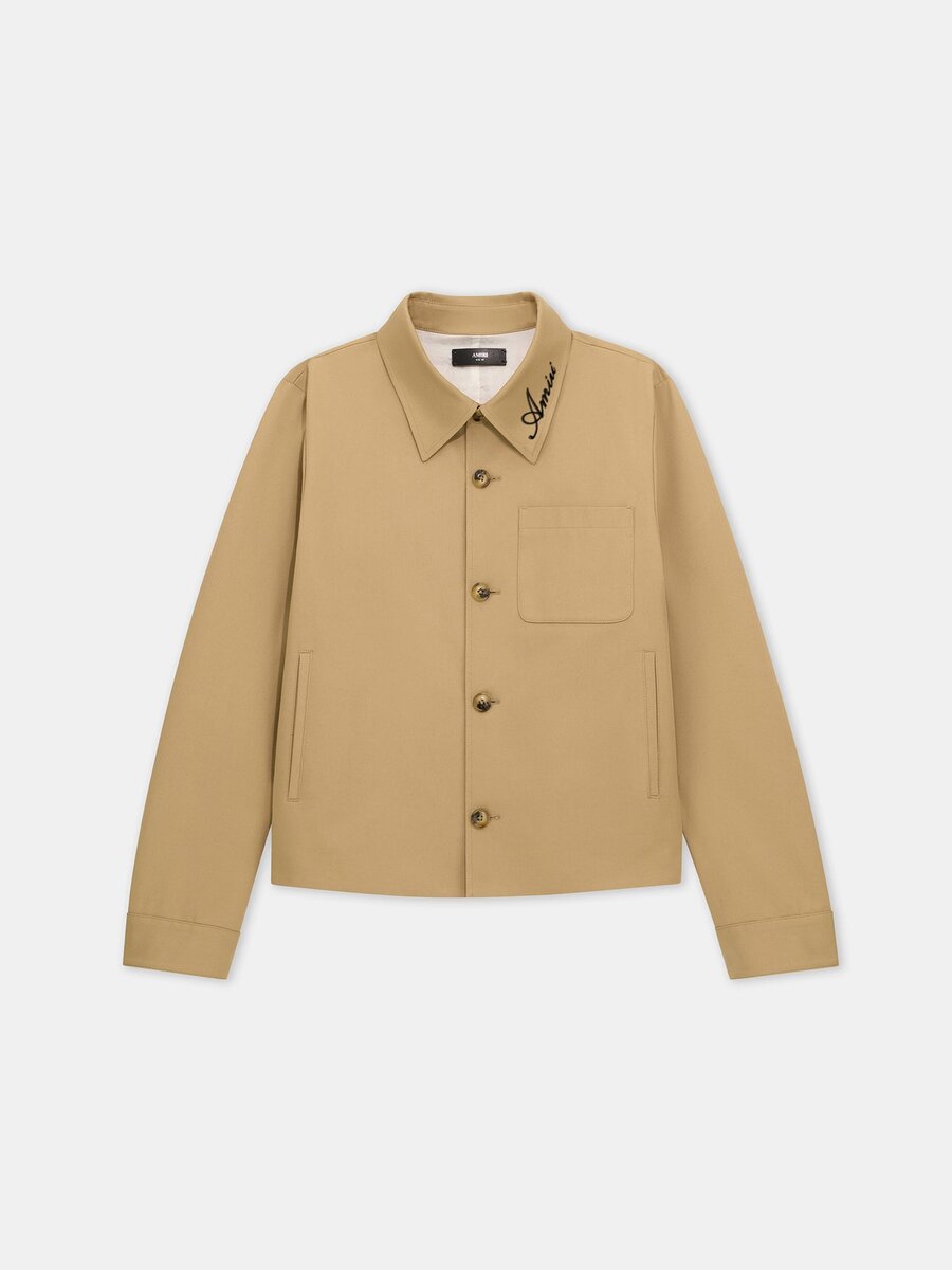 CHAQUETA CAMISA CON CUELLO DE LETRAS