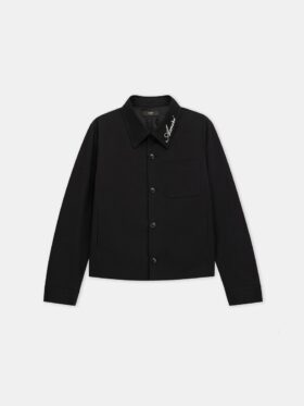 CHAQUETA CAMISA CON CUELLO DE LETRAS