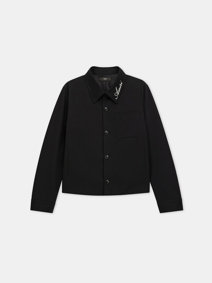 CHAQUETA CAMISA CON CUELLO DE LETRAS