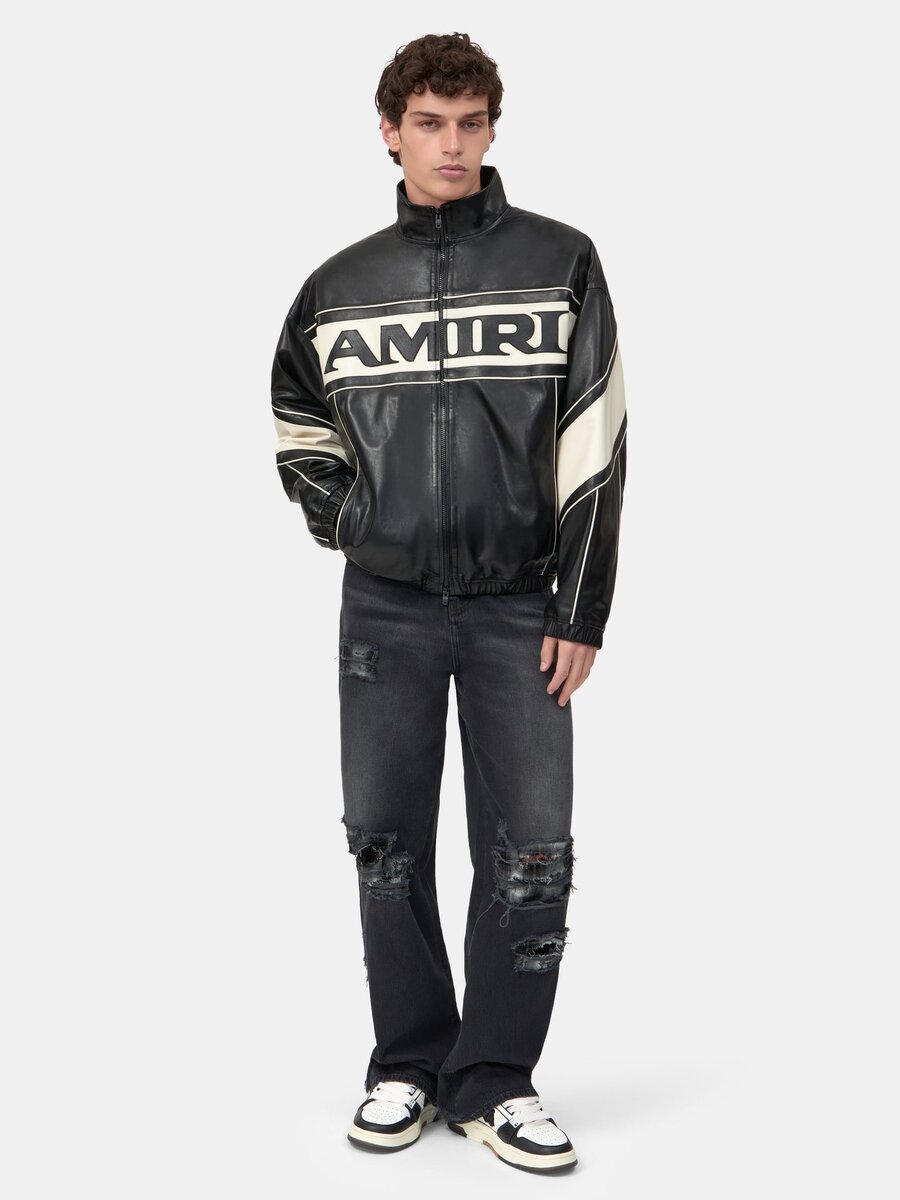 CHAQUETA DE CUERO AMIRI SPORT