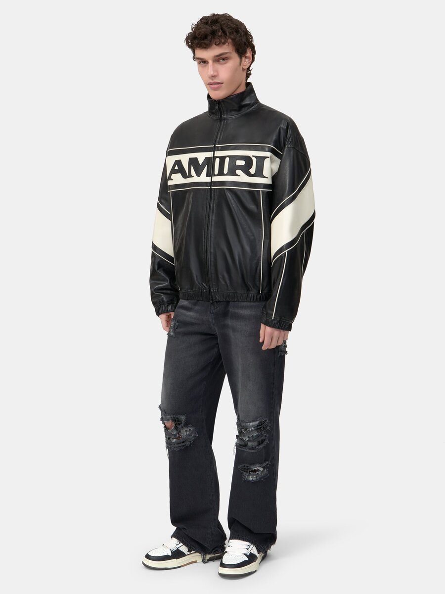 CHAQUETA DE CUERO AMIRI SPORT