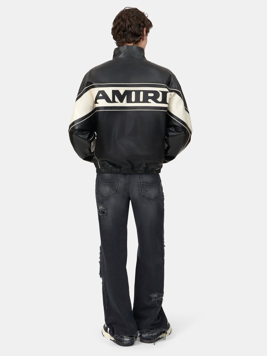 CHAQUETA DE CUERO AMIRI SPORT