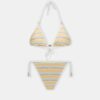 CONJUNTO DE BIKINI DE MÚLTIPLES RAYAS PARA MUJER