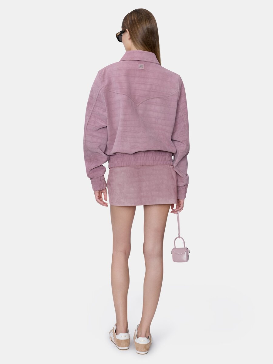 MINIFALDA DE GAMUZA CROC PARA MUJER