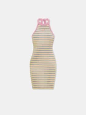 MINIVESTIDO HALTER A RAYAS MA PARA MUJER