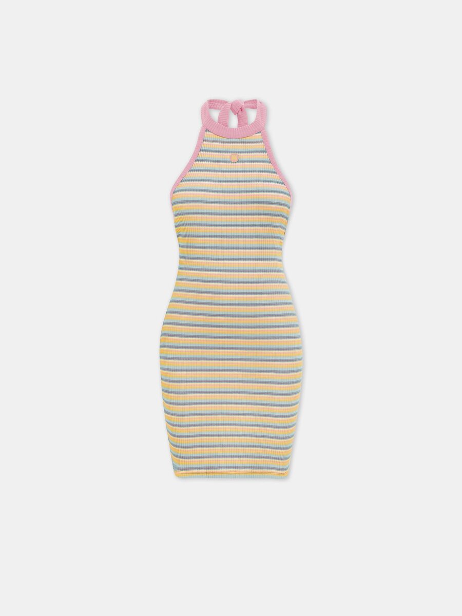 MINIVESTIDO HALTER A RAYAS MA PARA MUJER