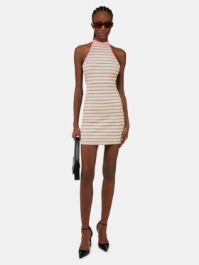 MINIVESTIDO HALTER A RAYAS MA PARA MUJER