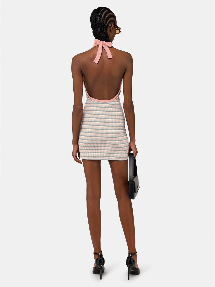 MINIVESTIDO HALTER A RAYAS MA PARA MUJER