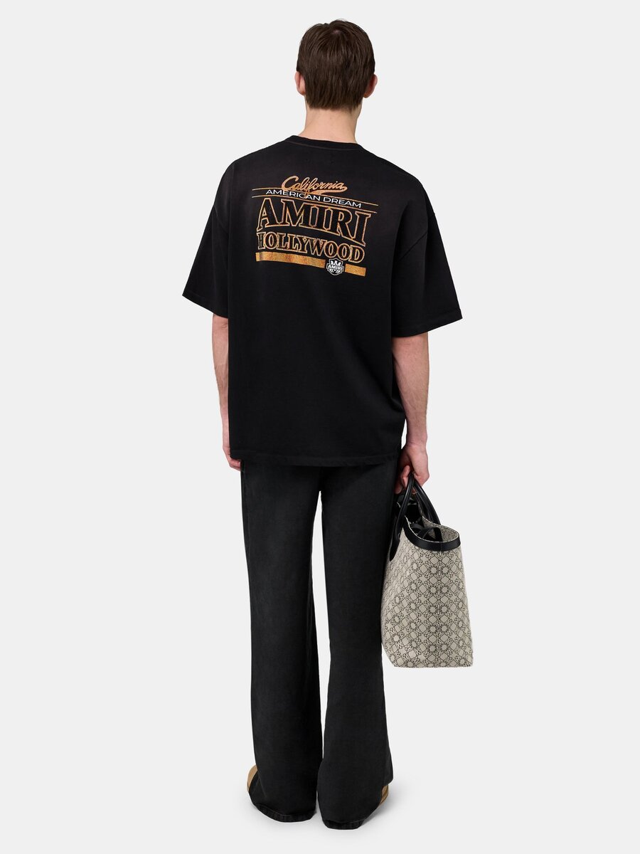 PANTALÓN DE ROPA CASUAL DE LINO CON LOGOTIPO EN LETRA MANUSCRITA