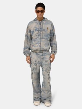 PANTALONES CARGO HOLGADOS DE JACQUARD CAMUFLAJE
