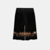 PANTALONES CORTOS DE PUNTO CON PARCHE MA Y EFECTO TIE-DYE