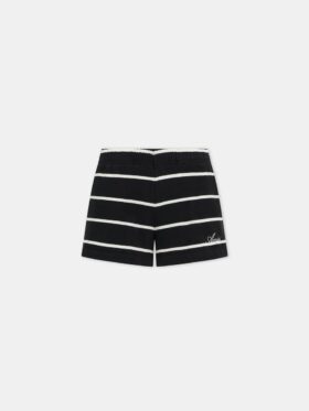 PANTALONES CORTOS DE SUDADERA A RAYAS PARA MUJER