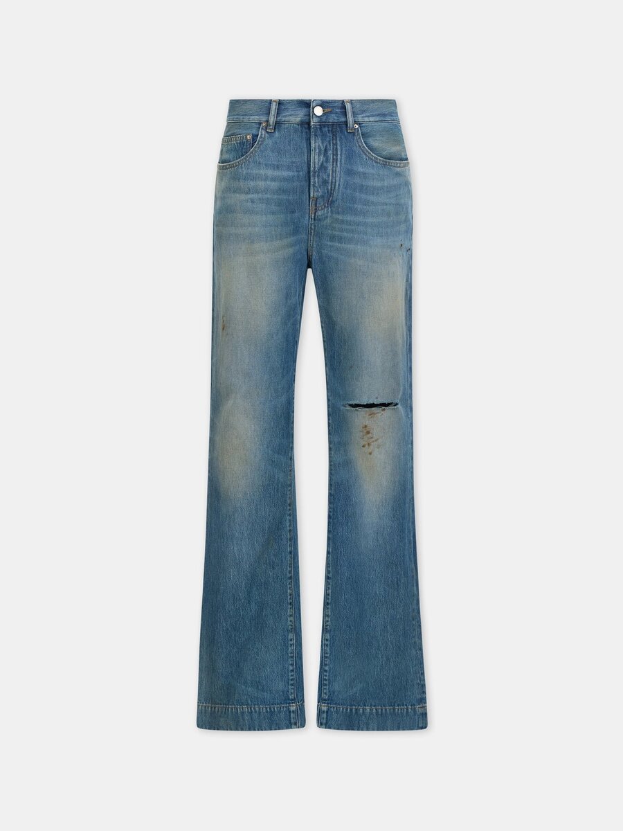 PANTALONES DE DENIM BOOTCUT CON RASGADURAS