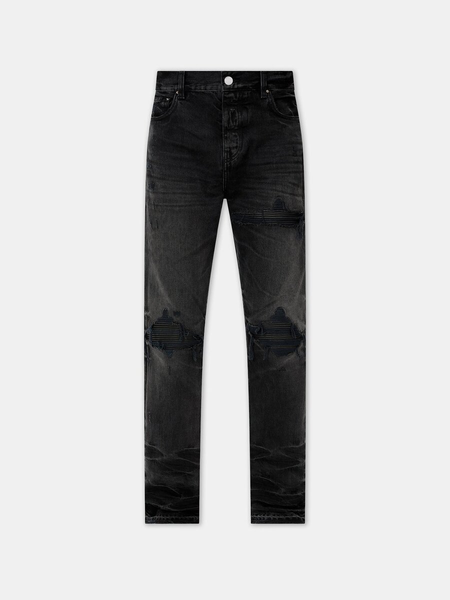 PANTALONES DE DENIM RECTOS DE CUERO MX1