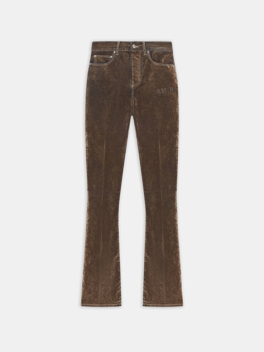 PANTALONES DE JEAN ACAMPANADOS DE TERCIOPELO