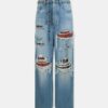 PANTALONES DE JEAN Holgados con Detalles de Franela