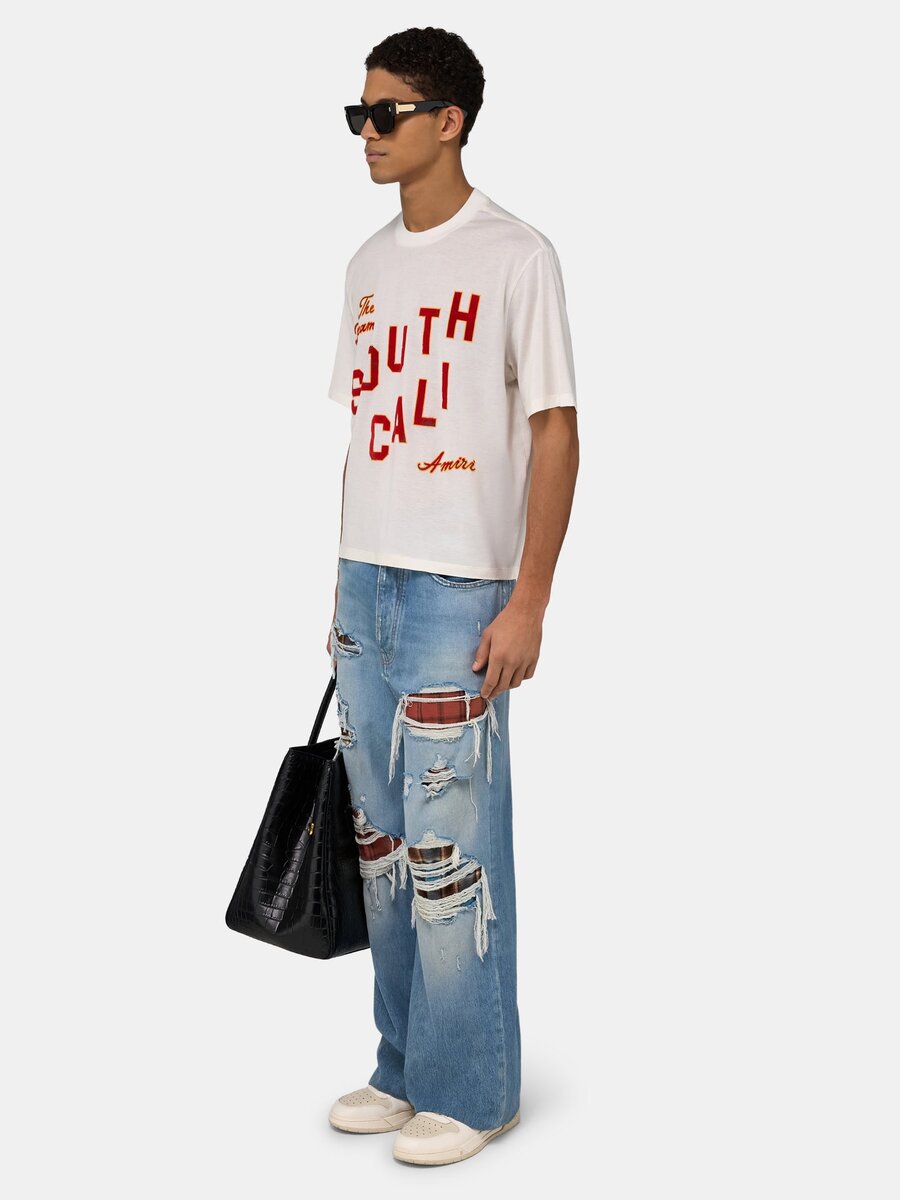 PANTALONES DE JEAN Holgados con Detalles de Franela