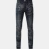 PANTALONES DE JEAN MX1 CON CRISTALES POR TODAS PARTES