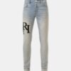 PANTALONES DE JEANS SKINNY CON LOGO DESCALADO