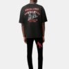 PANTALONES DE JEANS SKINNY CON LOGO DESCALADO - Negro Rojo