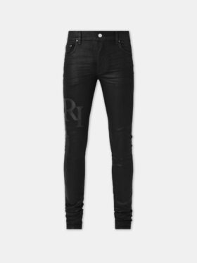 PANTALONES SKINNY DE DENIM CON LOGO DESCALADO ENCERADO