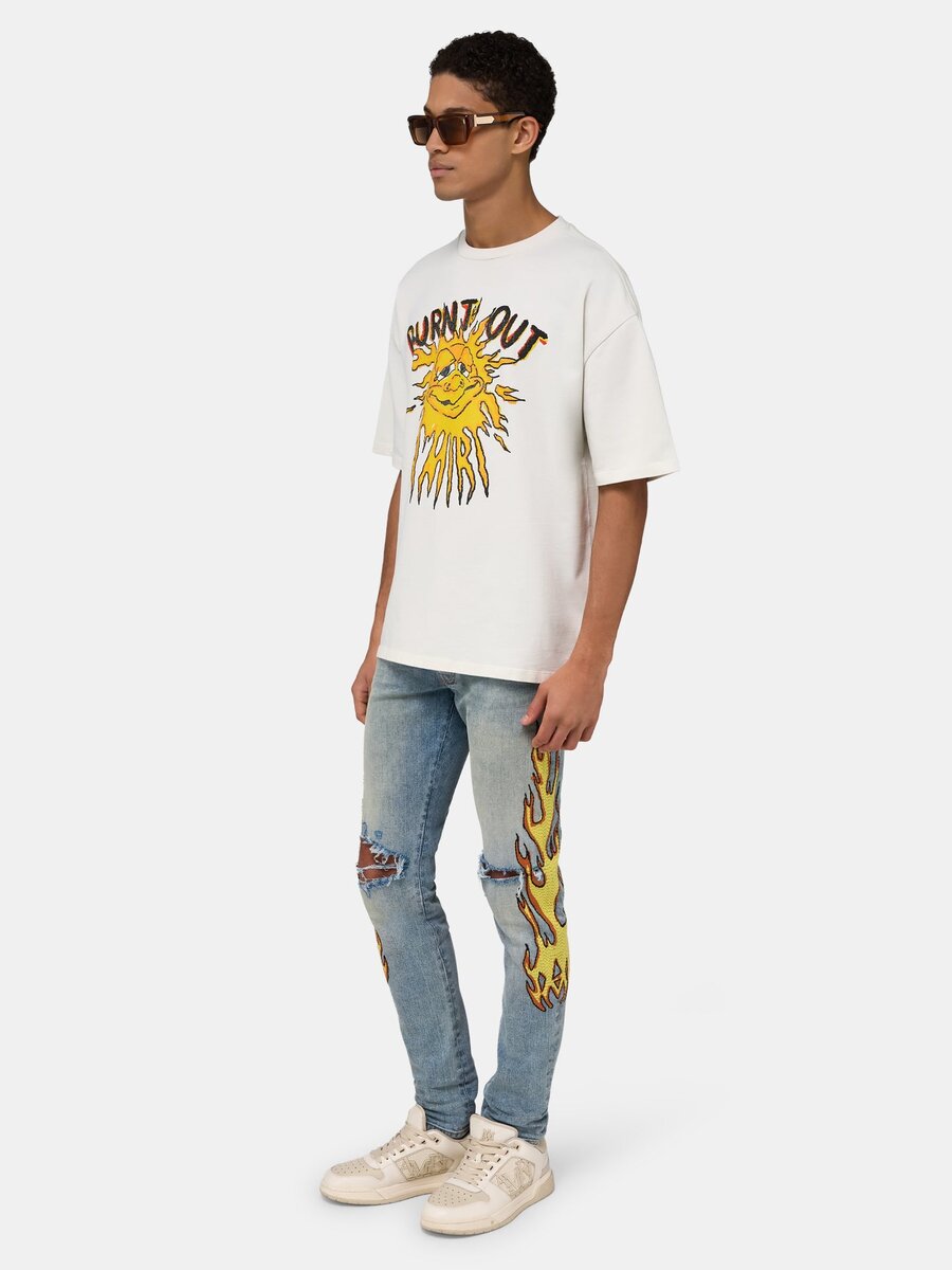 PANTALONES SKINNY FLAMES EMB
