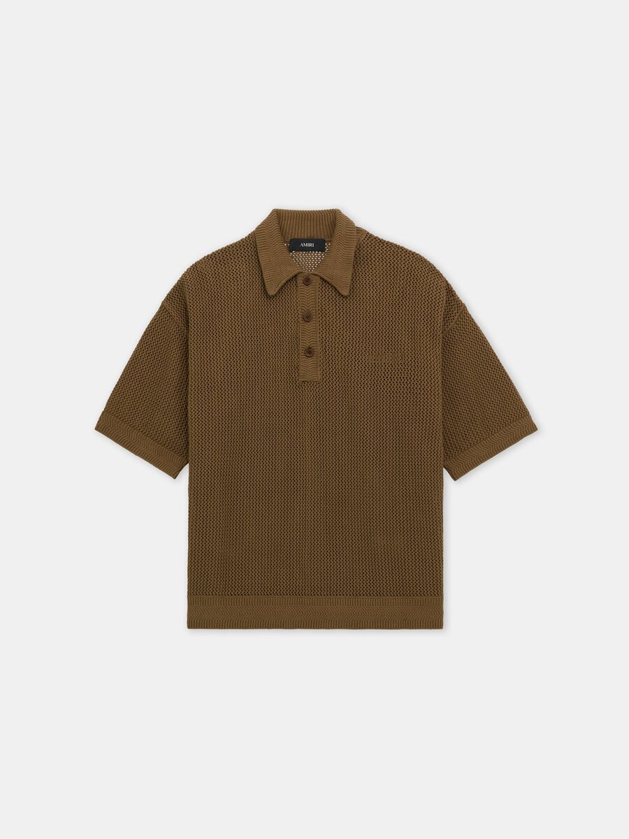 POLO DE MALLA DE CROCHÉ AMIRI