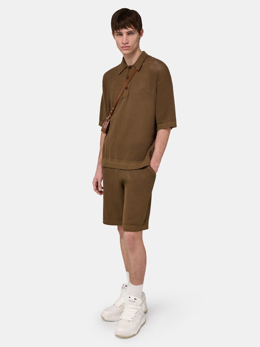 POLO DE MALLA DE CROCHÉ AMIRI
