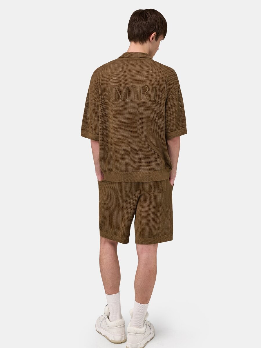 POLO DE MALLA DE CROCHÉ AMIRI