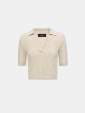 POLO DE MALLA DE CROCHÉ AMIRI PARA MUJER