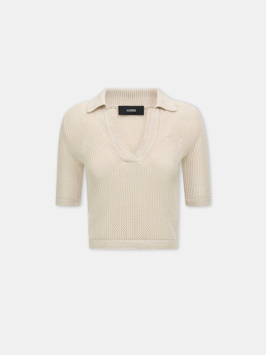 POLO DE MALLA DE CROCHÉ AMIRI PARA MUJER