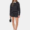 PANTALONES CORTOS DE SUDADERA A RAYAS PARA MUJER