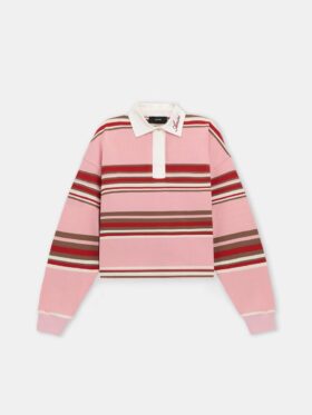 POLO DE MANGA LARGA A RAYAS Y DE TALLA GRANDE PARA MUJER