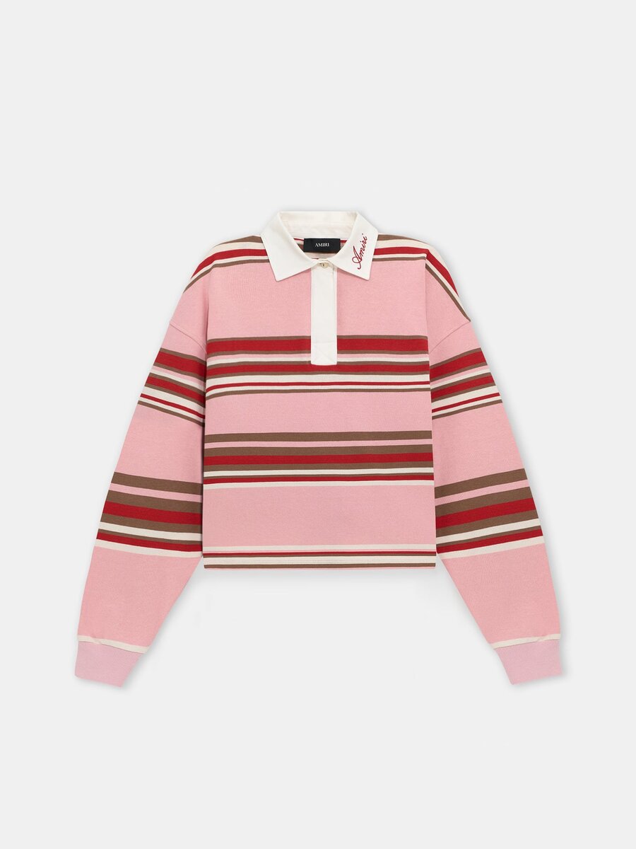 POLO DE MANGA LARGA A RAYAS Y DE TALLA GRANDE PARA MUJER
