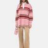 POLO DE MANGA LARGA A RAYAS Y DE TALLA GRANDE PARA MUJER
