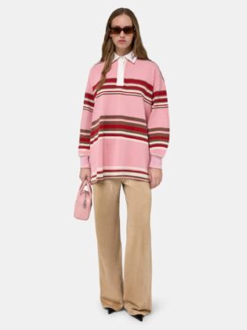 POLO DE MANGA LARGA A RAYAS Y DE TALLA GRANDE PARA MUJER