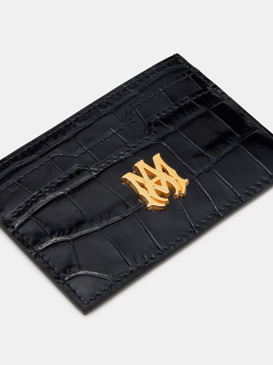 Portatarjetas con relieve de cocodrilo
