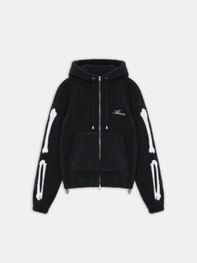 SUDADERA CON CAPUCHA Y CREMALLERA DE FLEECE «Bones»