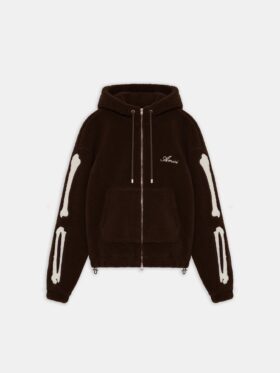 SUDADERA CON CAPUCHA Y CREMALLERA DE FLEECE «Bones»