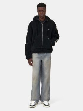 SUDADERA CON CAPUCHA Y CREMALLERA DE FLEECE «Bones»