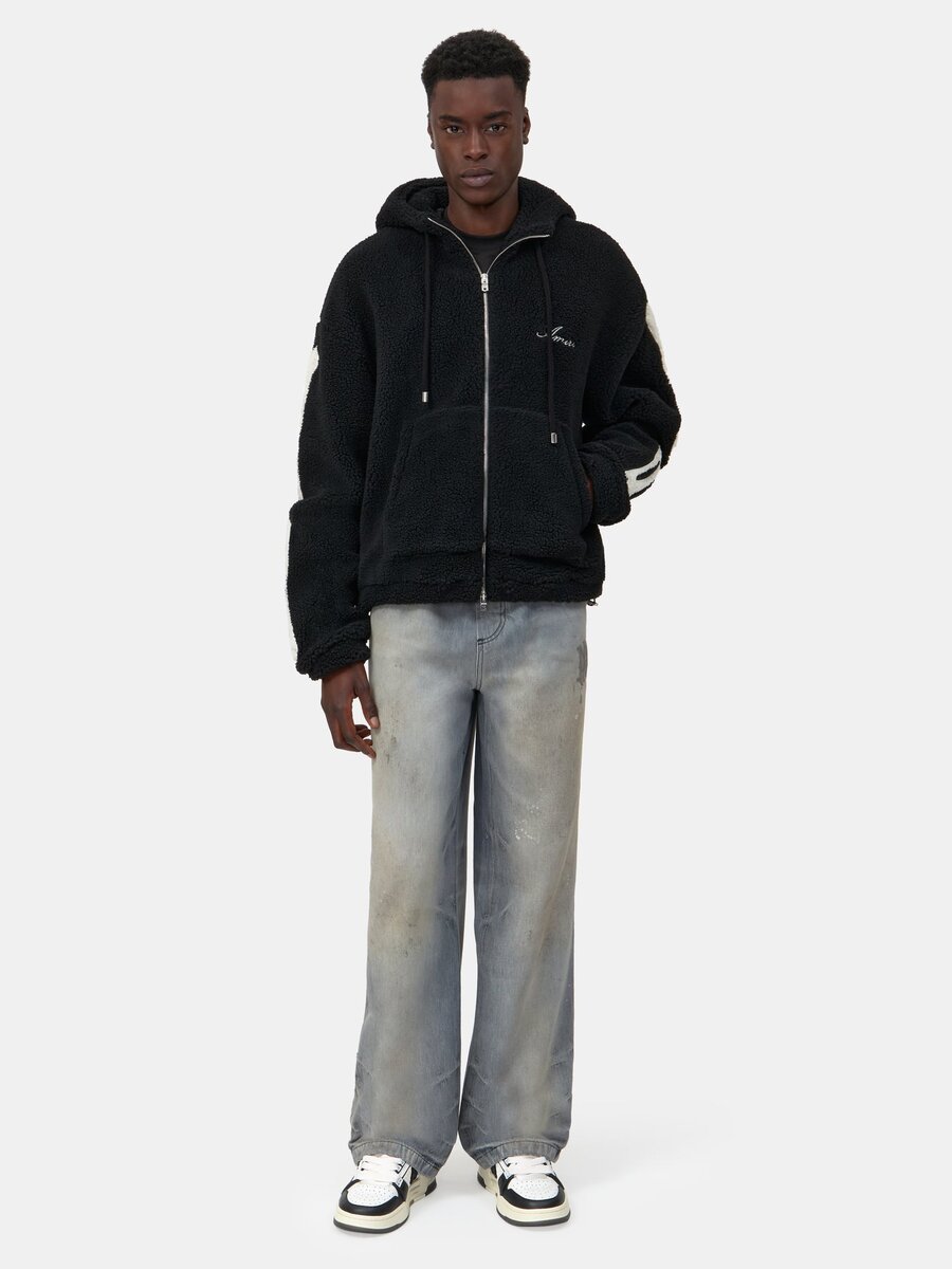 SUDADERA CON CAPUCHA Y CREMALLERA DE FLEECE «Bones»