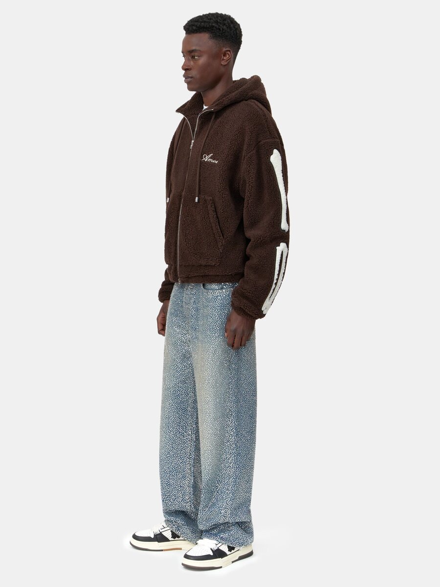 SUDADERA CON CAPUCHA Y CREMALLERA DE FLEECE «Bones»