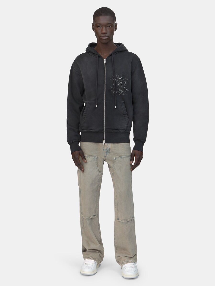 SUDADERA CON CAPUCHA Y CREMALLERA MA QUAD CRYSTAL