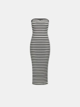 VESTIDO LARGO A RAYAS MA PARA MUJER